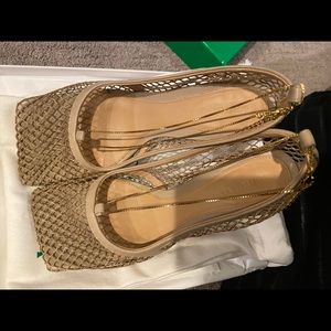 Bottega Veneta Nude Mesh Pumps